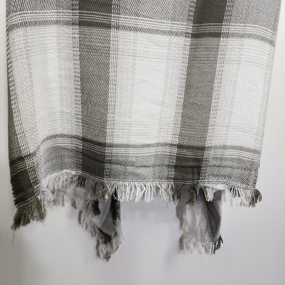 Maurices Womens Duster Cardigan Plaid Open Fringe Sleeveless Long Vest One Size - Picture 6 of 10